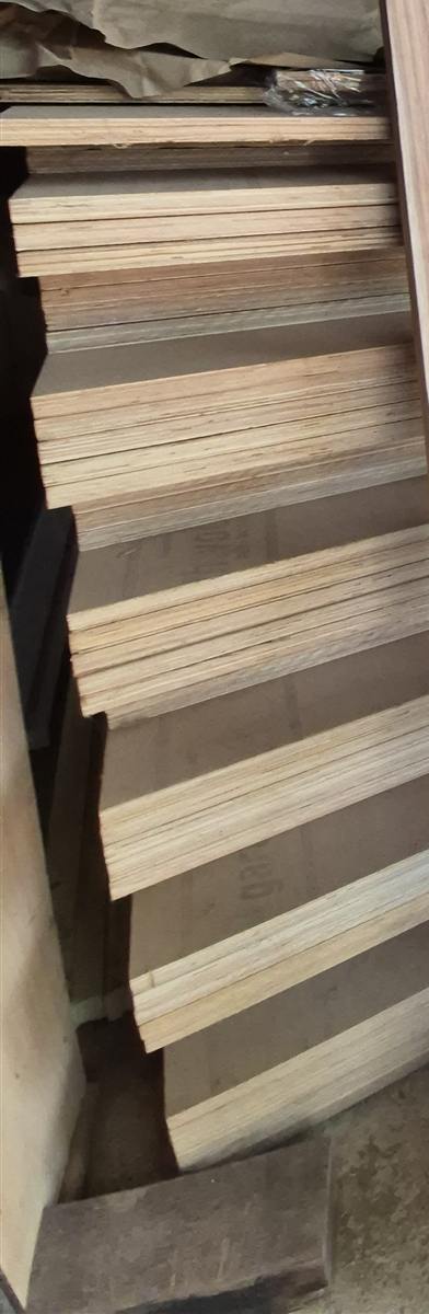 Plywood sheets stacked at the depot