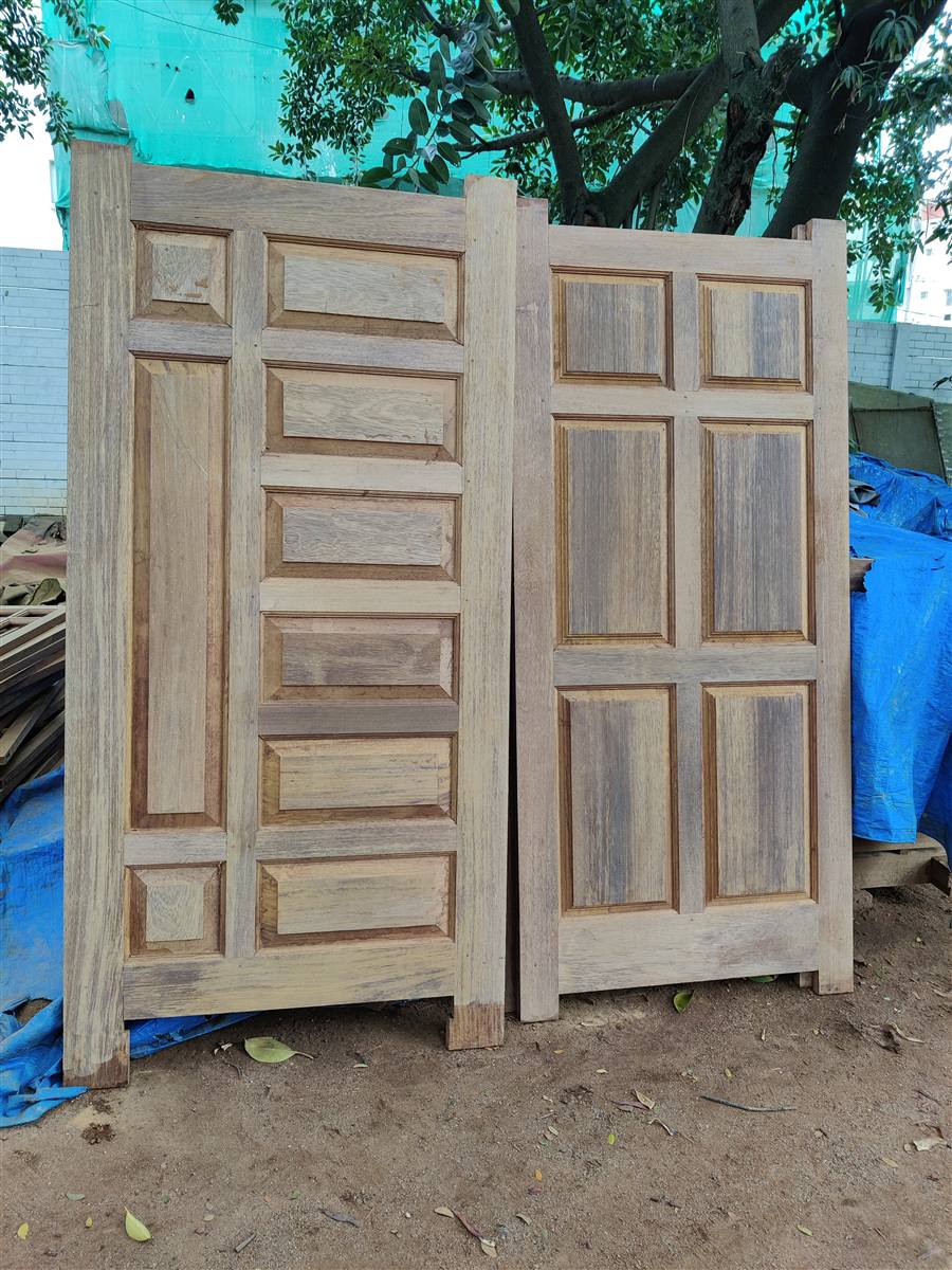 Solid wood panel shutters